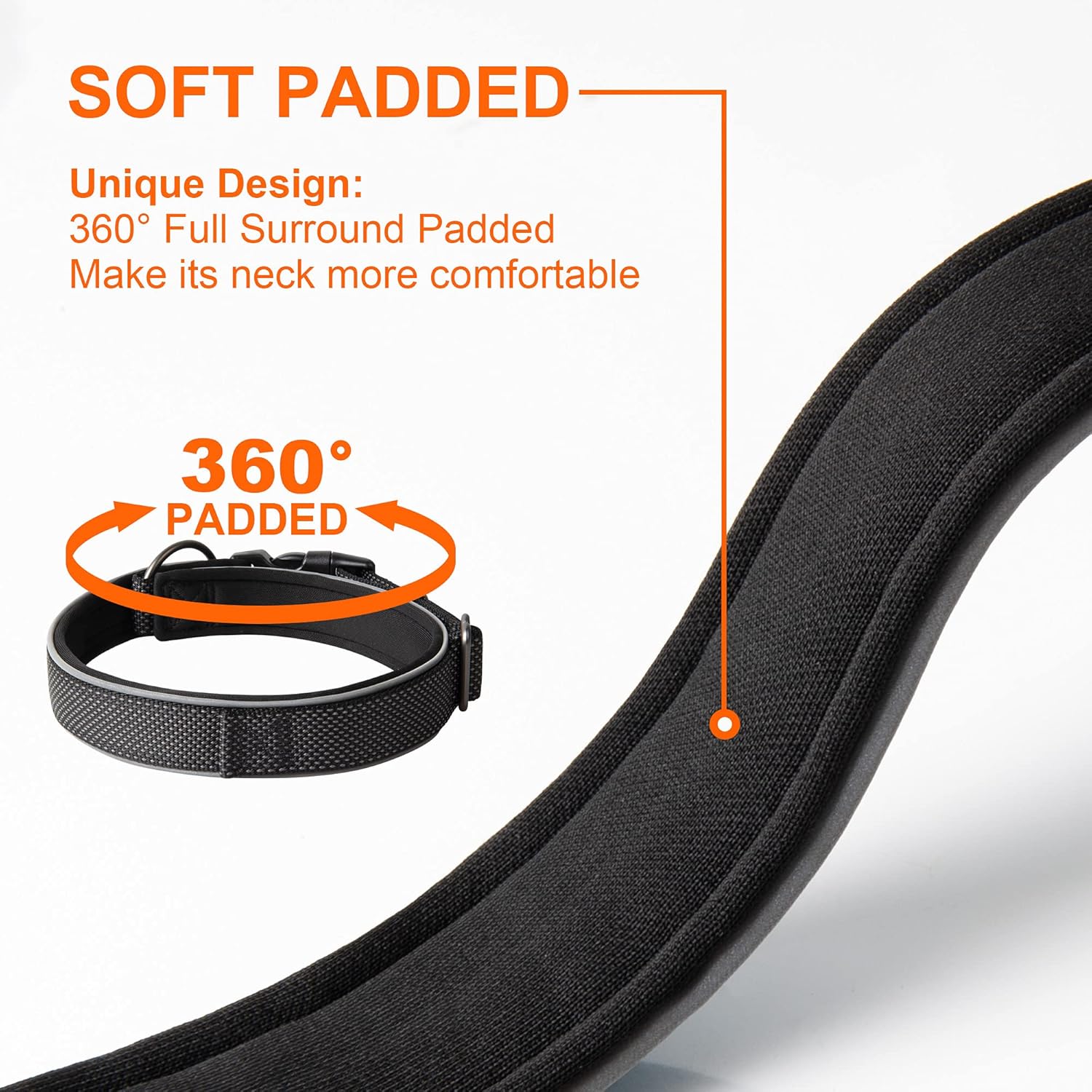 FIDA Adjustable Dog Collars Large Dogs Full Coverage Neck