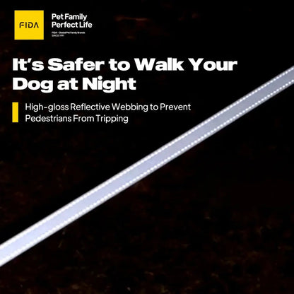 FIDA Retractable LED Lighted Dog Leash 5M up to 35 kg
