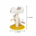 Load image into Gallery viewer, Luxury Cloud Cat Tree & Scratching Post – Elegant Single Perch Tower with Ultra-Soft Bed & Dangling Toys

