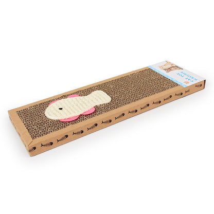 Cat Corrugated Scratcher Boards with Toy Mice