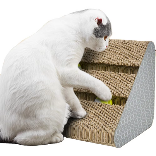 Triangle Cat Scratcher with Bell Ball Slots