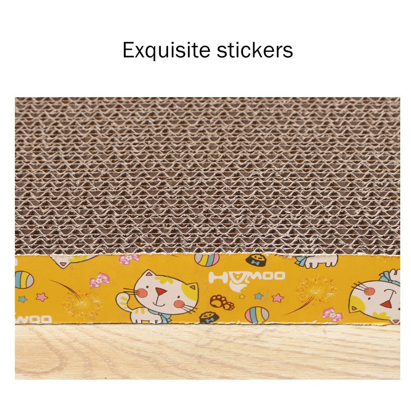 Curved Cardboard Cat Scratcher Lounger with Playful Trim