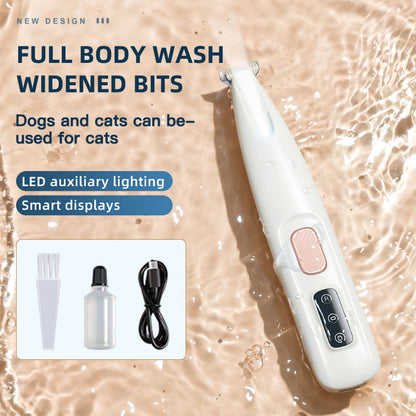 Waterproof Smart Display Pet Grooming Trimmer with LED Light