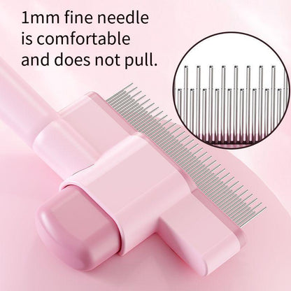 One-Click Self-Cleaning Pet Grooming Brush - Effortless Hair Removal