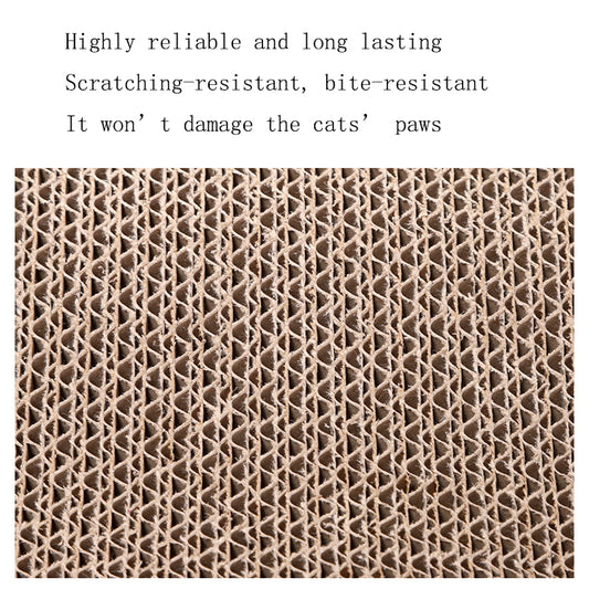 Angled Cardboard Cat Scratcher Lounger with Playful Trim
