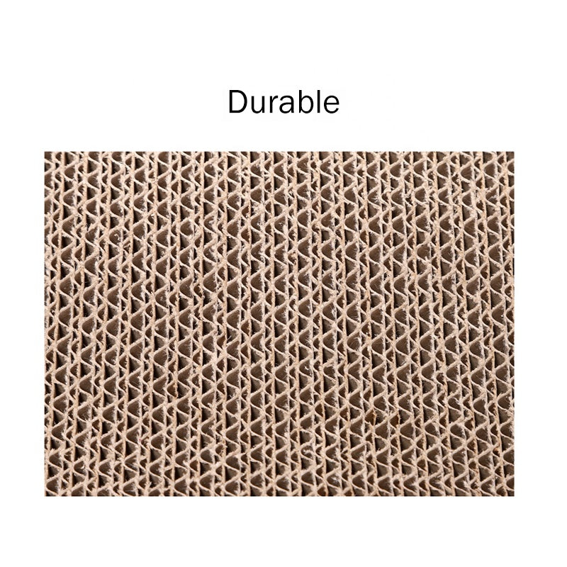 Curved Cardboard Cat Scratcher Lounger with Playful Trim