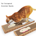 Load image into Gallery viewer, Cat Corrugated Scratcher Boards with Toy Mice
