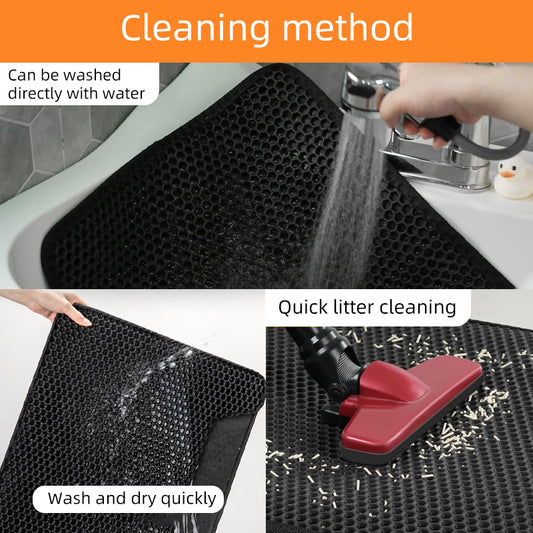 Double-Layer Honeycomb Cat Litter Mat