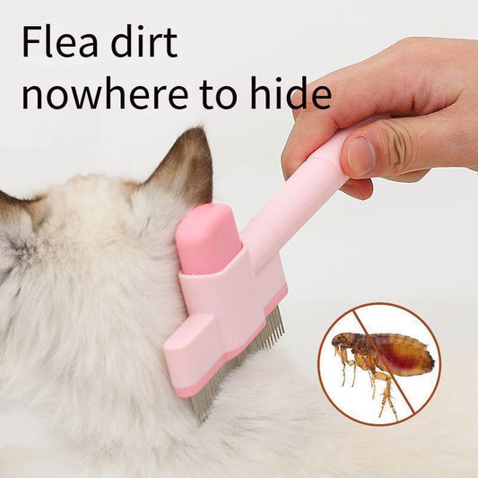 One-Click Self-Cleaning Pet Grooming Brush - Effortless Hair Removal