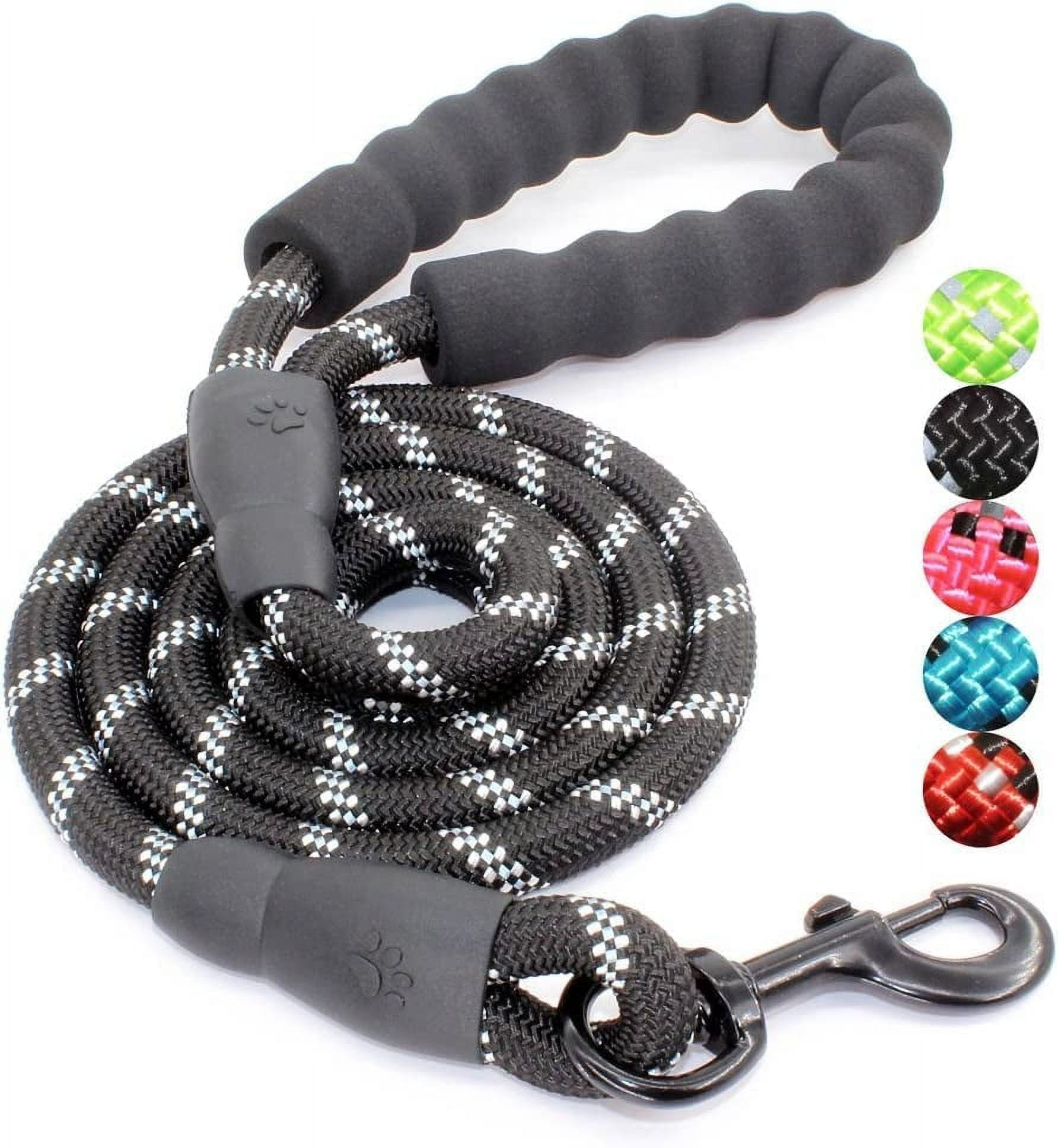 Heavy-Duty Rope Dog Leash | Padded Handle & Reflective Stitching | Durable Pet Leash