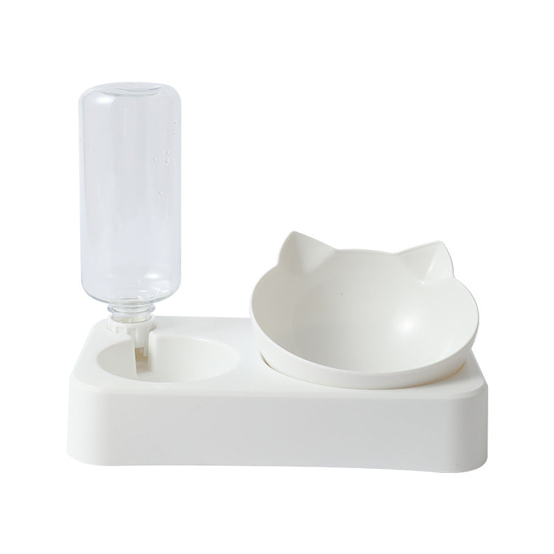 Auto-Replenish Pet Feeder with Cat Ear Bowl - Food & Water Duo