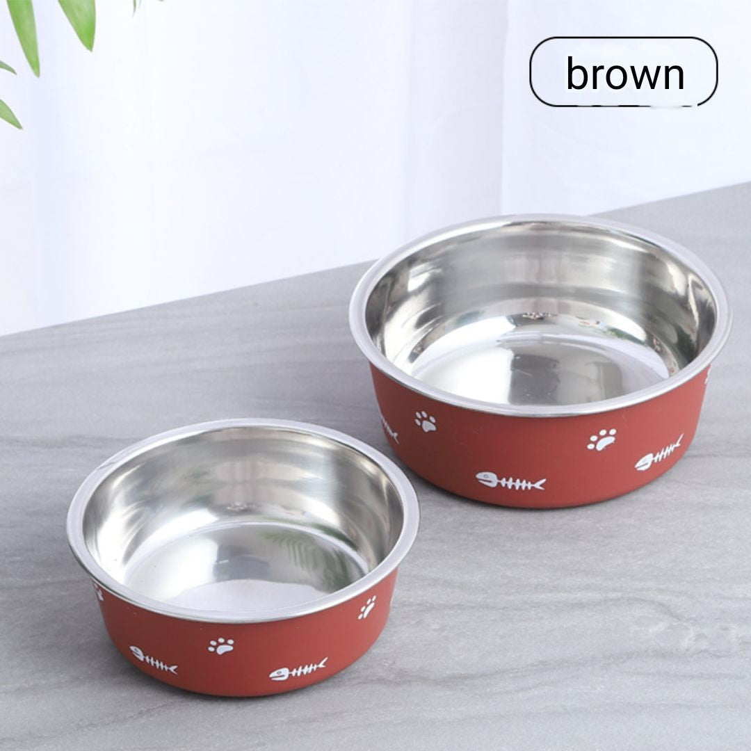 Pet Color Stainless Steel Anti -Skid Bowl