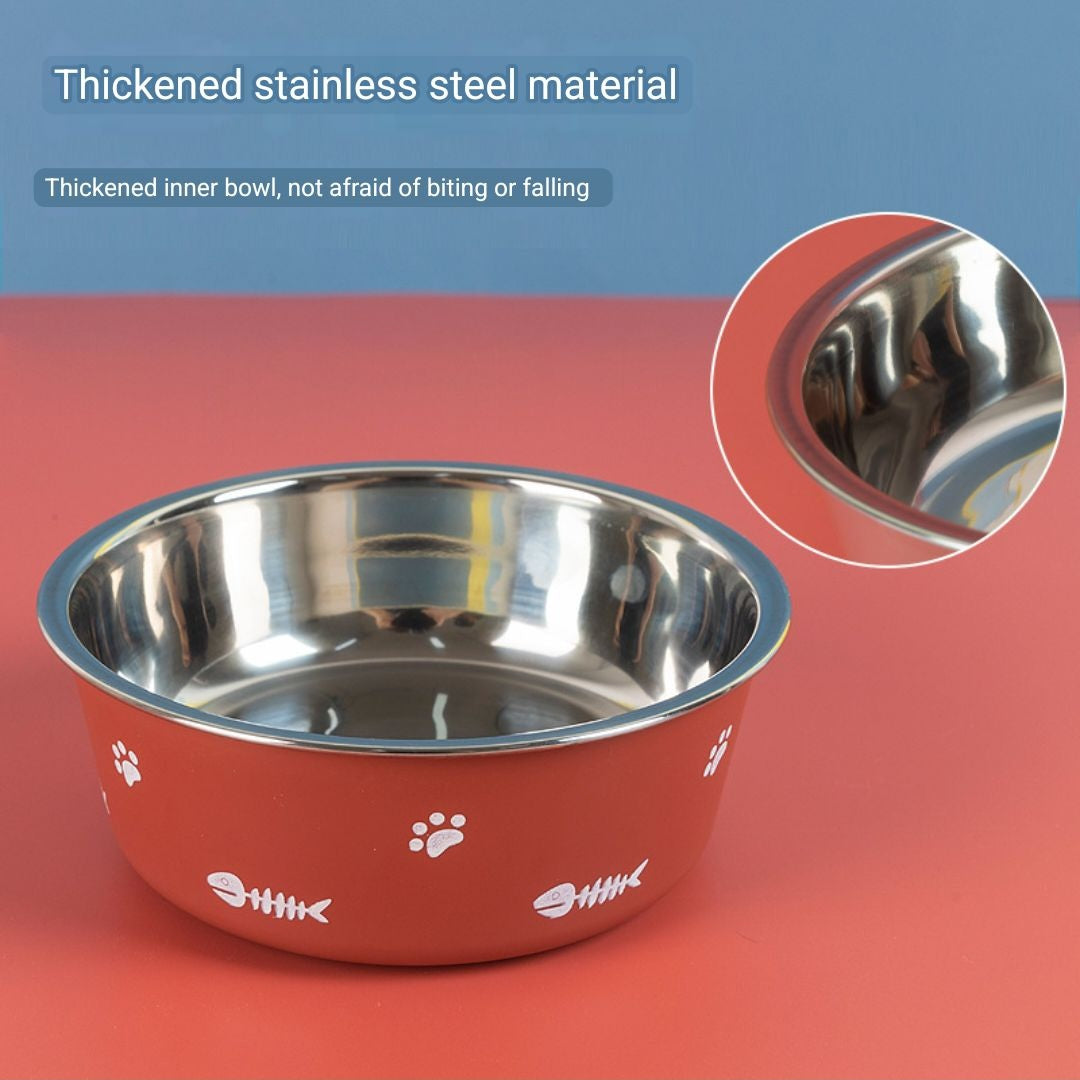 Pet Color Stainless Steel Anti -Skid Bowl