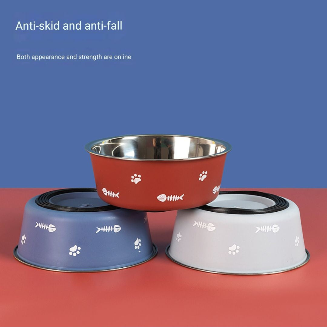 Pet Color Stainless Steel Anti -Skid Bowl