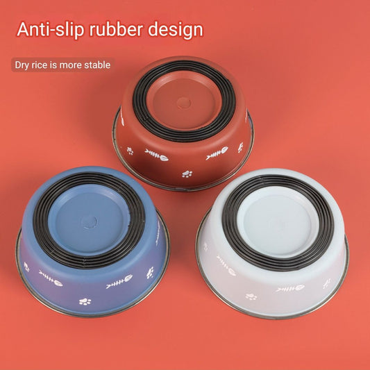 Pet Color Stainless Steel Anti -Skid Bowl