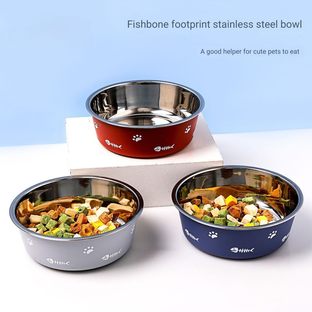 Pet Color Stainless Steel Anti -Skid Bowl