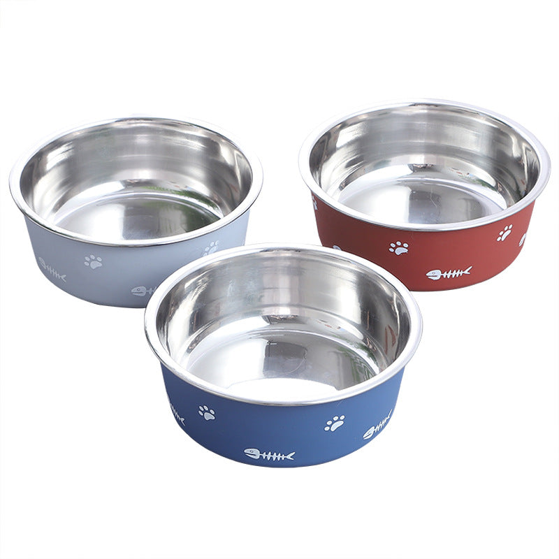 Pet Color Stainless Steel Anti -Skid Bowl