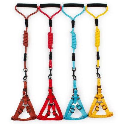 Heavy-Duty Nylon Rope Dog Leash with Padded Handle & Secure Steel Buckle