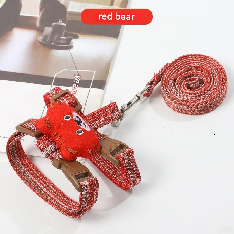 Adjustable Cat Harness and Lead Set with Cute Animal Design - Padded Pet Vest