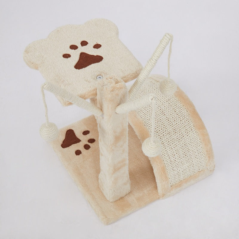 Compact Cat Activity Center – Tunnel, Arch Scratcher & Paw Perch for Small Spaces