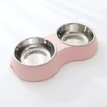 Modern Duo Pet Feeder - Stainless Steel & Non-Slip