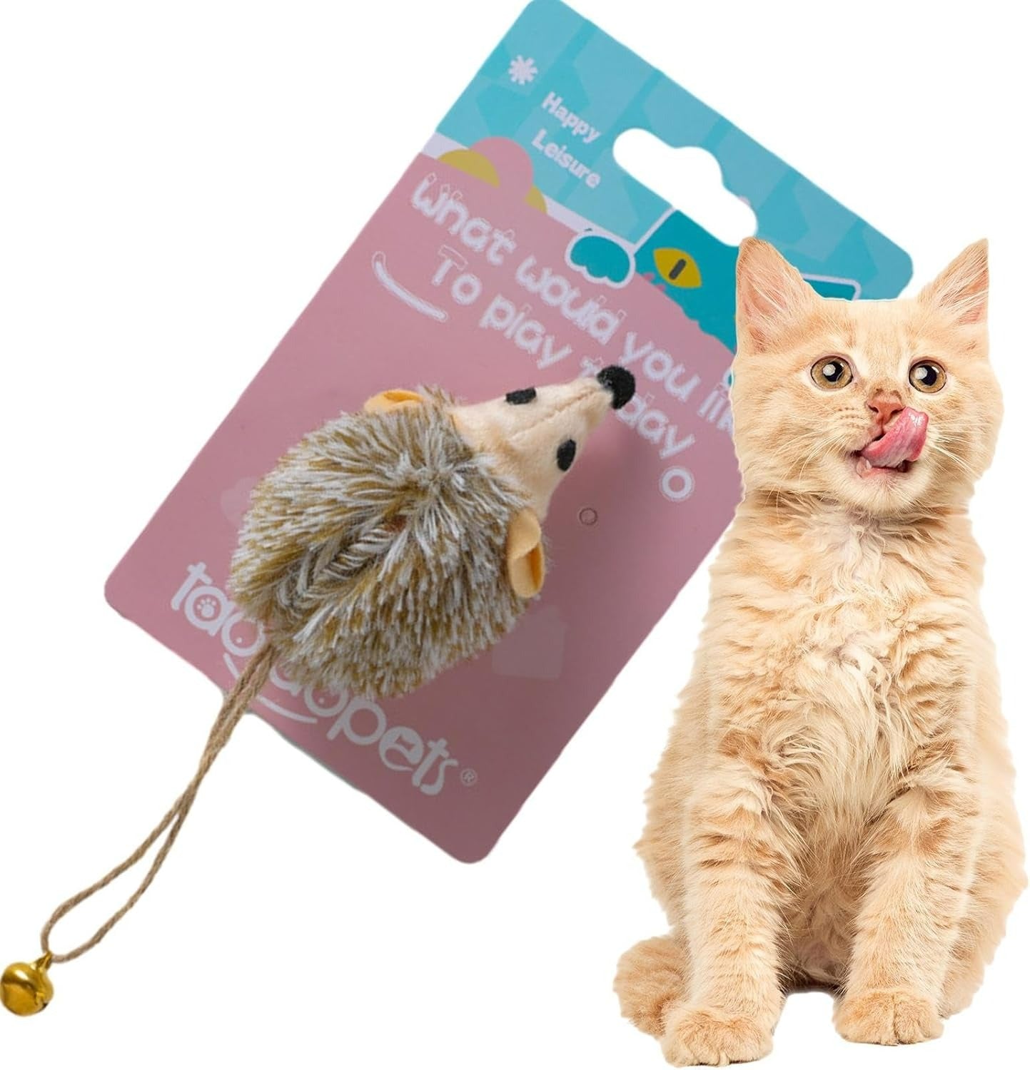 Cat Squeaky Mice, Interactive Cat Toy with Ball