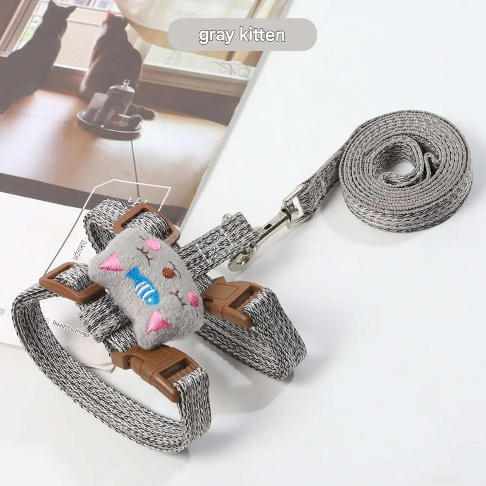 Adjustable Cat Harness and Lead Set with Cute Animal Design - Padded Pet Vest