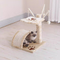 Load image into Gallery viewer, Compact Cat Activity Center – Tunnel, Arch Scratcher & Paw Perch for Small Spaces
