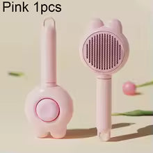 Self-Cleaning Pet Grooming Brush for Dogs & Cats | Deshedding Comb with Cute Design