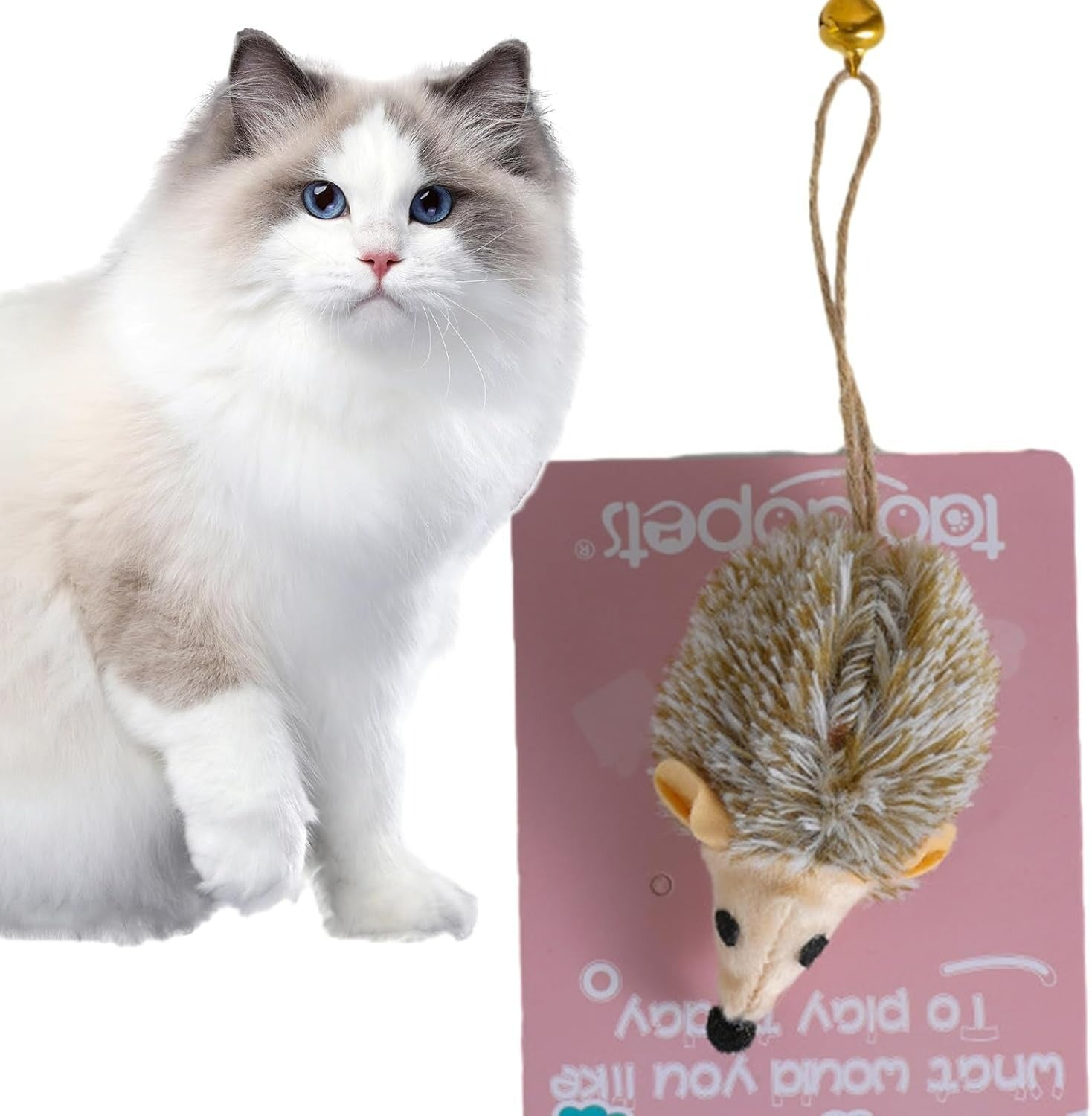 Cat Squeaky Mice, Interactive Cat Toy with Ball