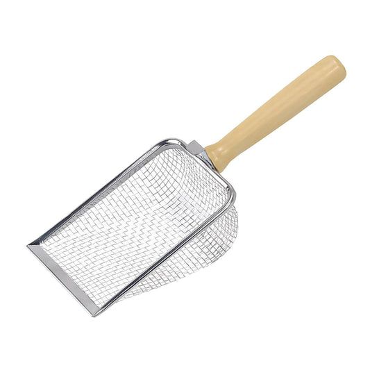 Metal Wire Cat Litter Scoop with Wood Handle