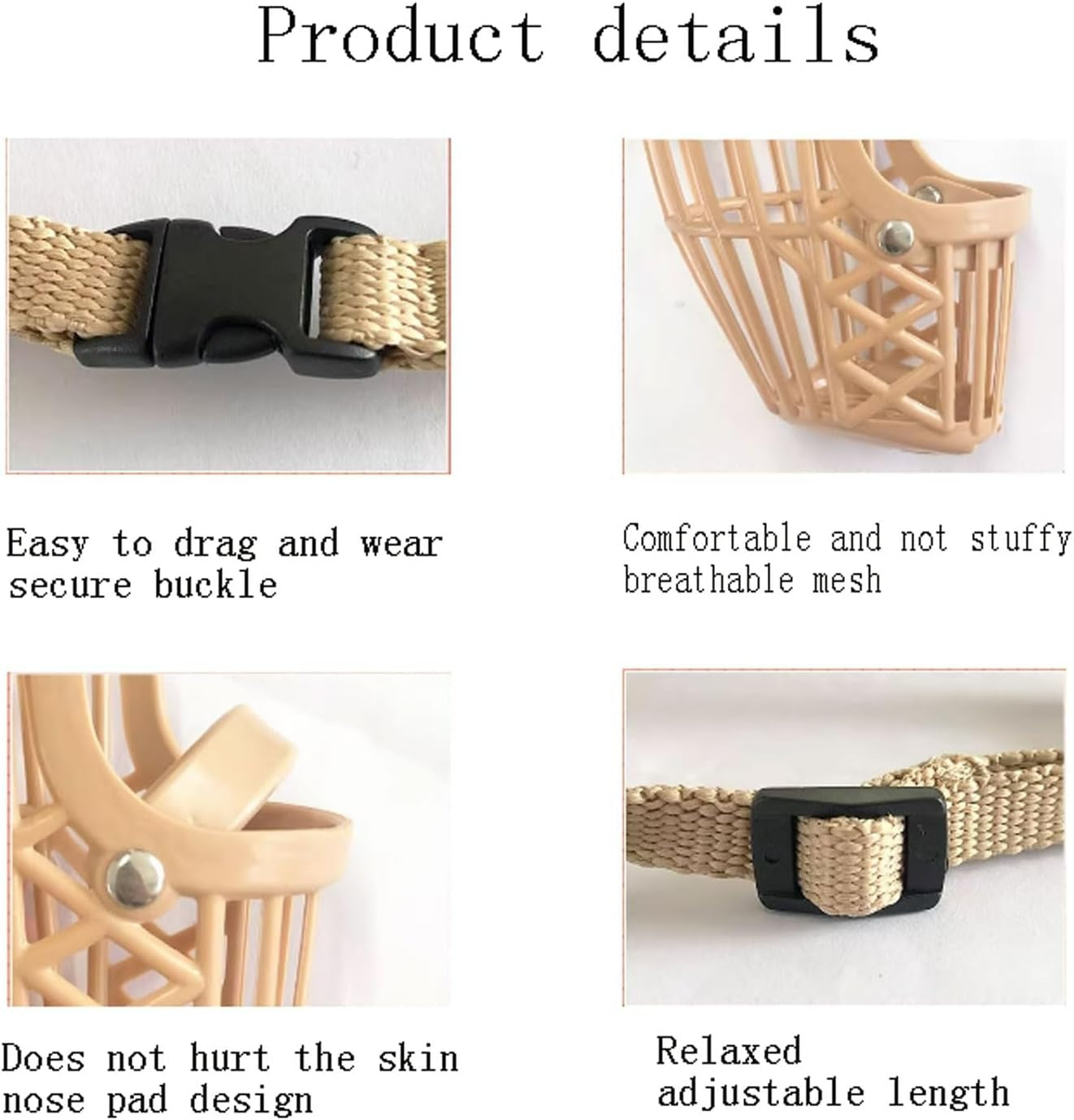 Adjustable Basket Dog Muzzle | Anti-Bite, Anti-Bark & Anti-Chew | Breathable & Comfortable