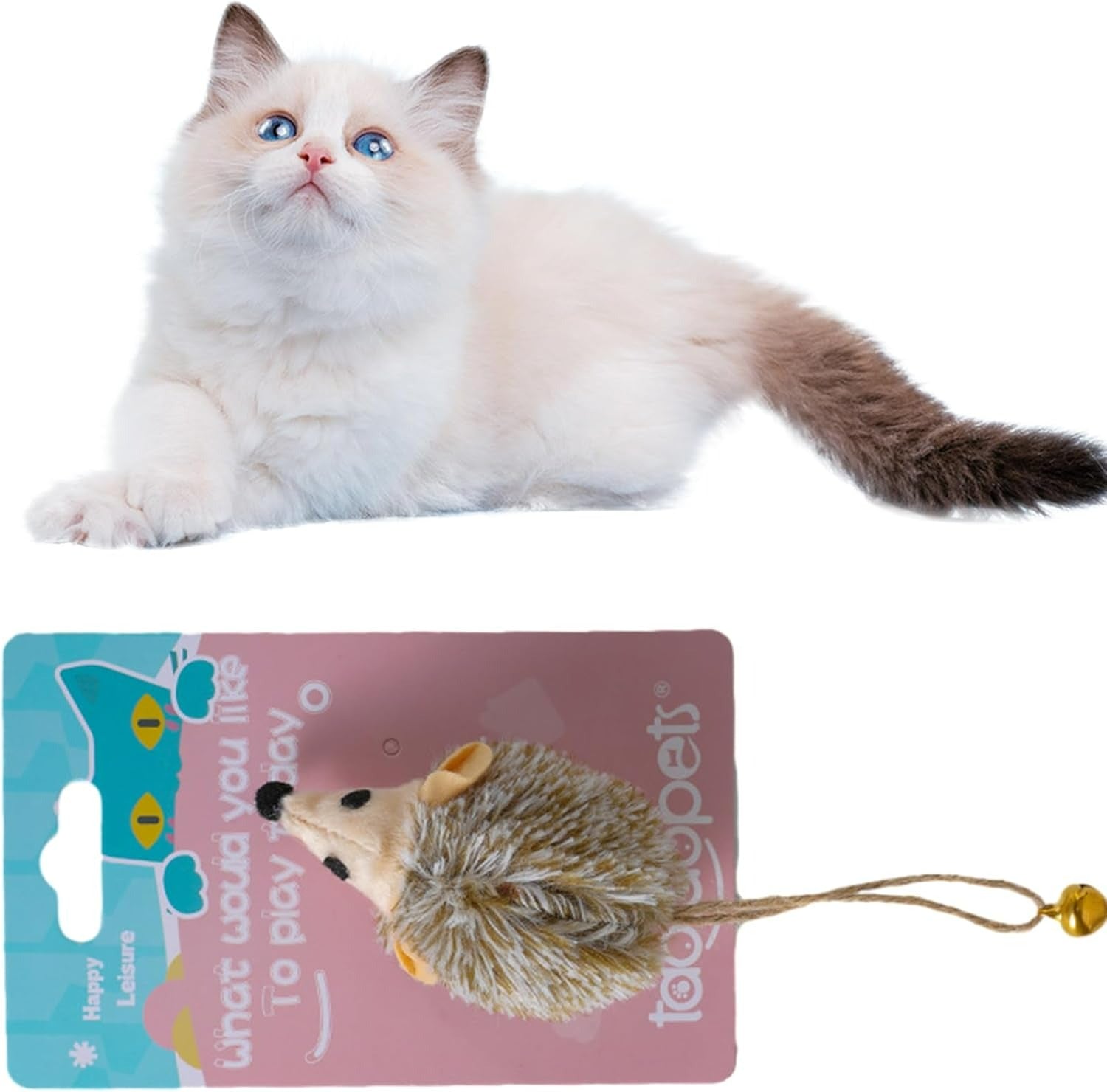 Cat Squeaky Mice, Interactive Cat Toy with Ball