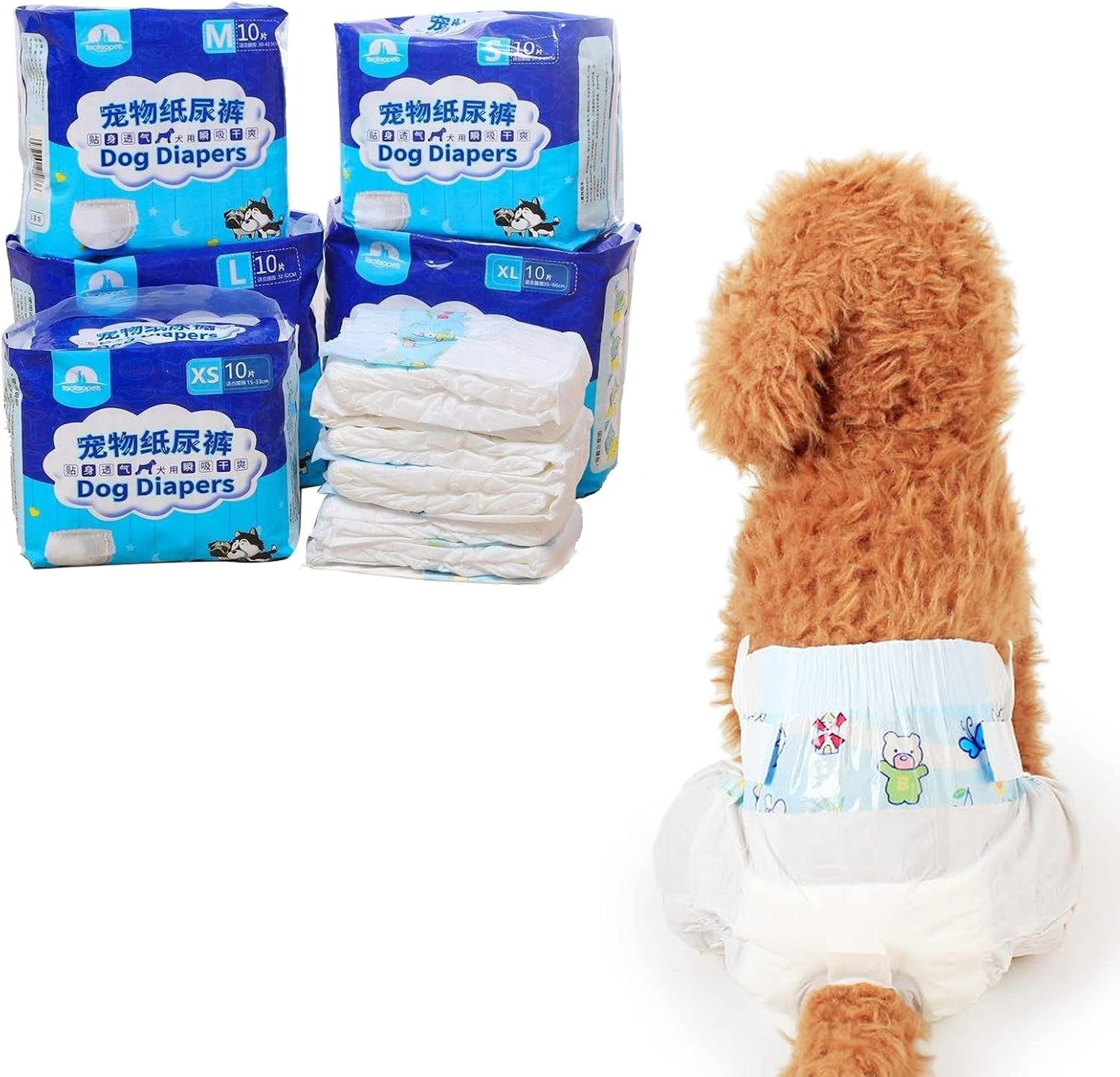Disposable Dog Diapers - Absorbent & Leak-Proof Pet Menstrual Panties for Female Dogs