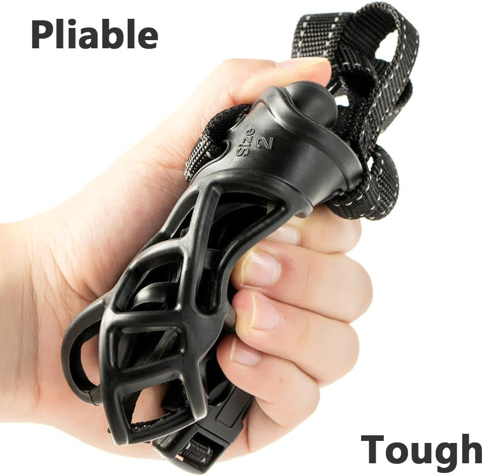 Soft Silicone Basket Dog Muzzle | Anti-Biting, Barking & Chewing | Reflective & Padded