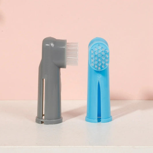 Pet Toothbrush Kit – Double-Head & Finger Brushes for Dogs & Cats | Dental Care & Oral Hygiene
