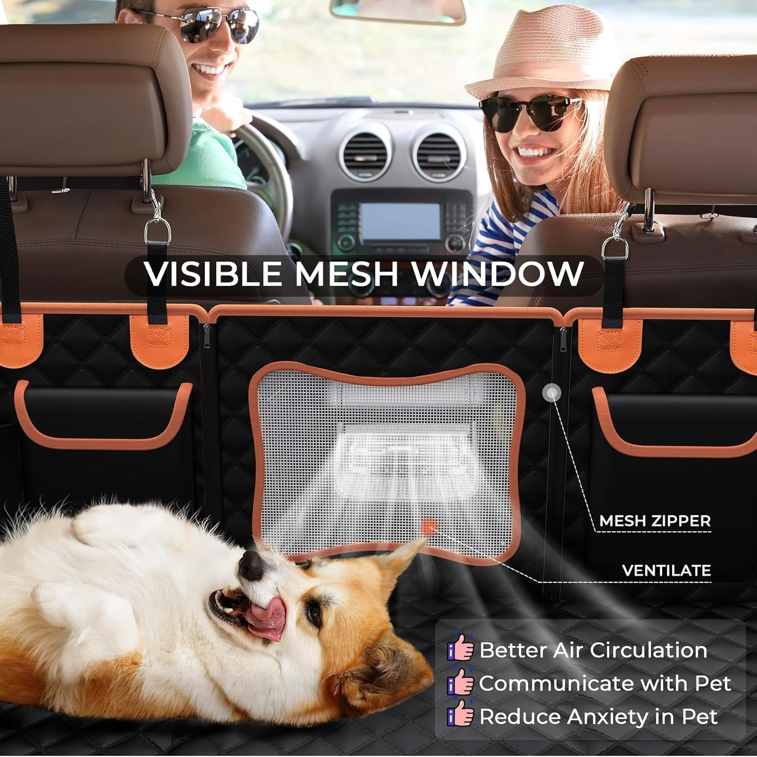 Waterproof Dog Car Seat Cover for Back Seat