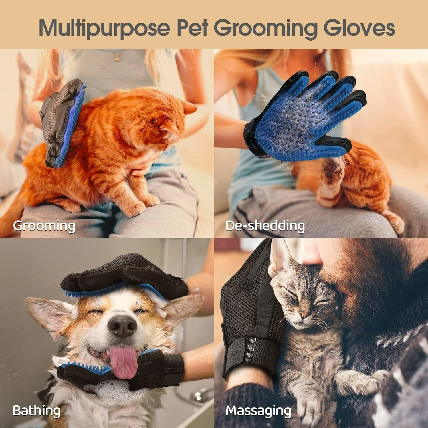 Pet Hair Remover Gloves