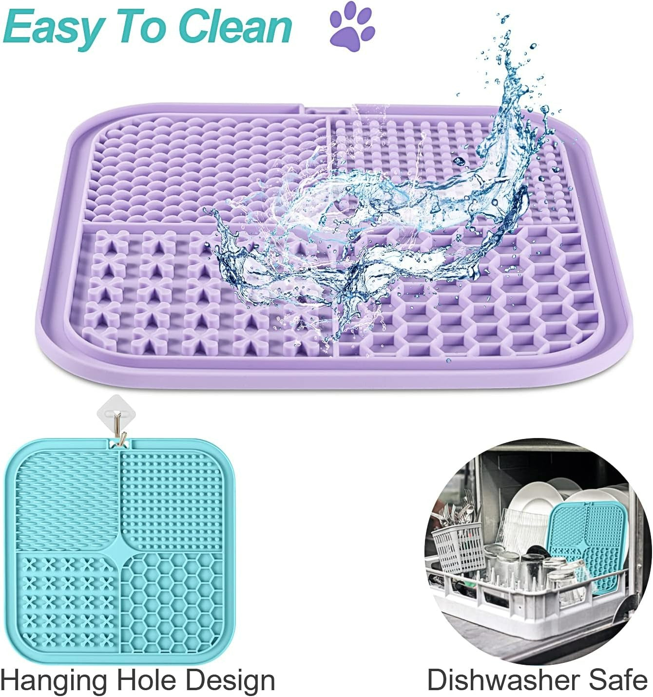 BPA-Free Silicone Slow Feeder Lick Mat for Dogs & Cats – Anxiety Relief