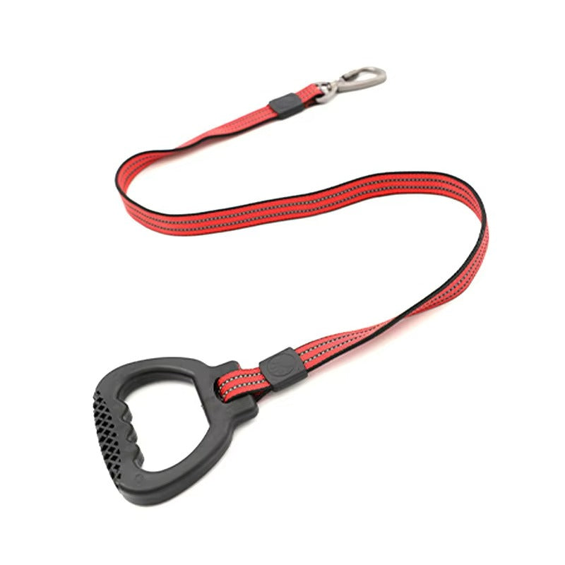 Heavy-Duty Short Dog Leash with Padded Grip Handle - Reflective Traffic Leash for Close Control