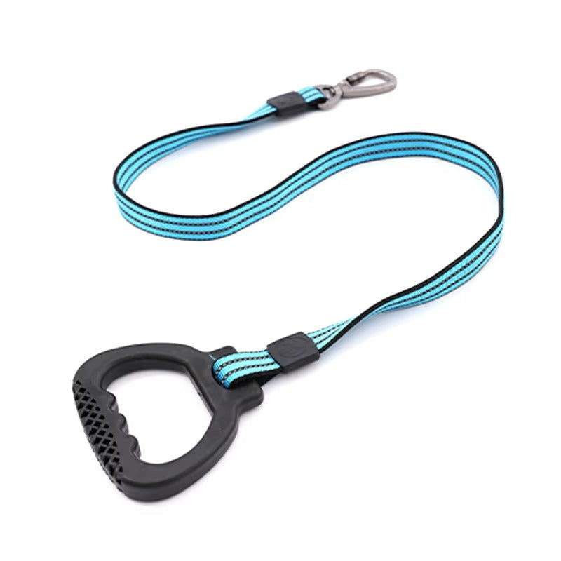 Heavy-Duty Short Dog Leash with Padded Grip Handle - Reflective Traffic Leash for Close Control