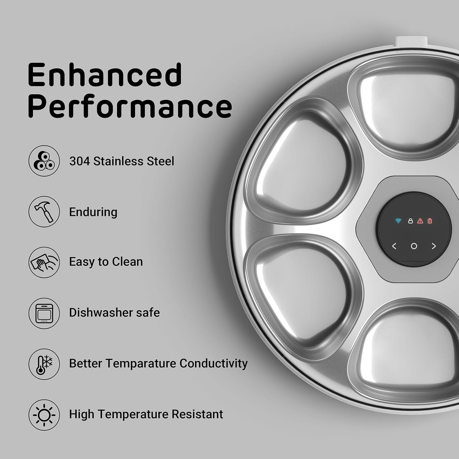 Smart Automatic 6-Meal Wet Food Feeder – WiFi-Enabled, Refrigerated Pet Feeder with Ice Packs & Stainless Steel