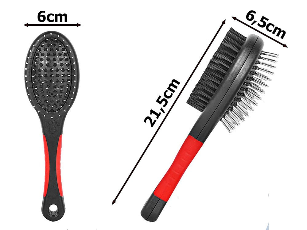 Double-Sided Pet Grooming Brush for Dogs & Cats | Deshedding & Detangling Comb