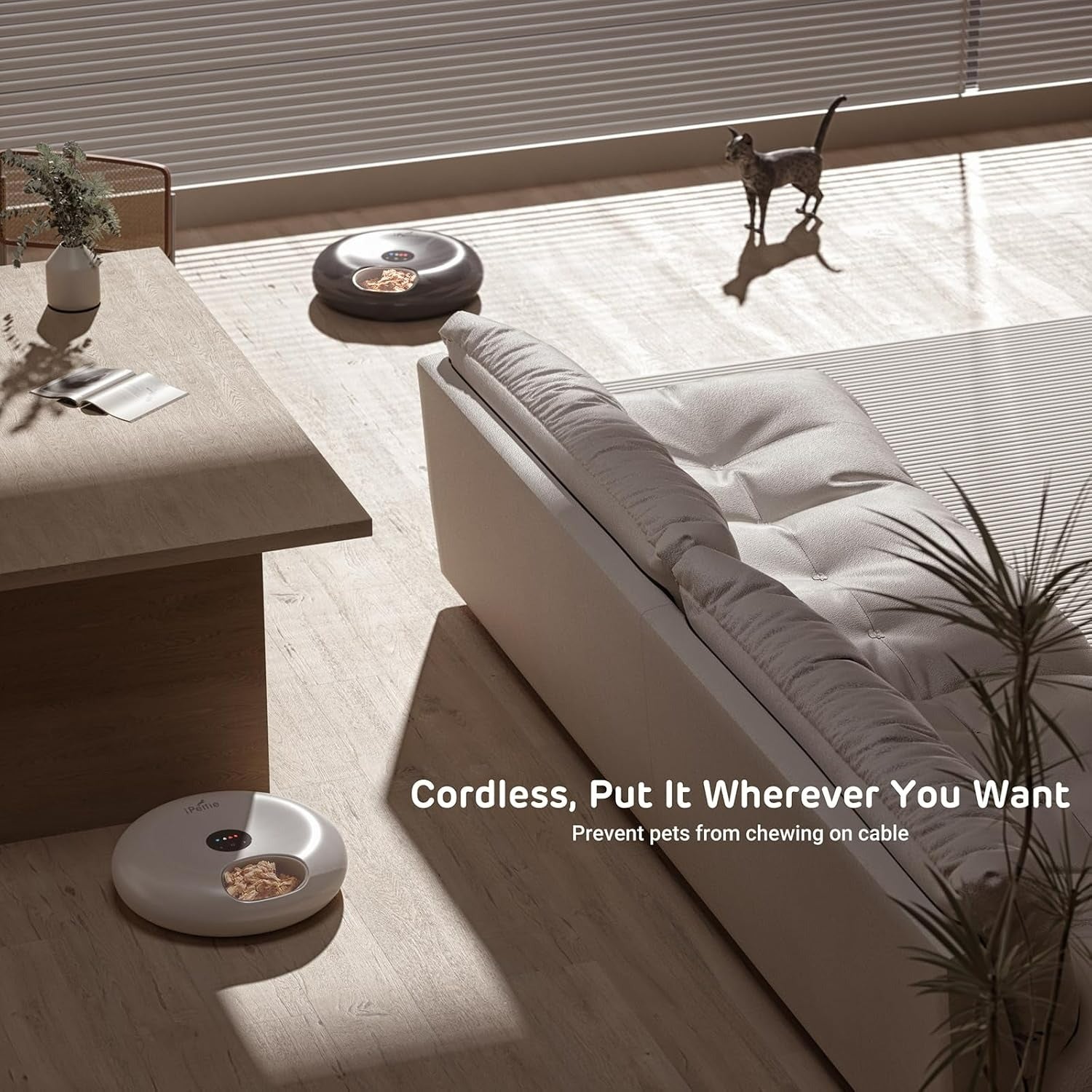 Smart Automatic 6-Meal Wet Food Feeder – WiFi-Enabled, Refrigerated Pet Feeder with Ice Packs & Stainless Steel