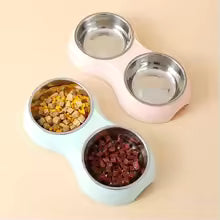 Modern Duo Pet Feeder - Stainless Steel & Non-Slip