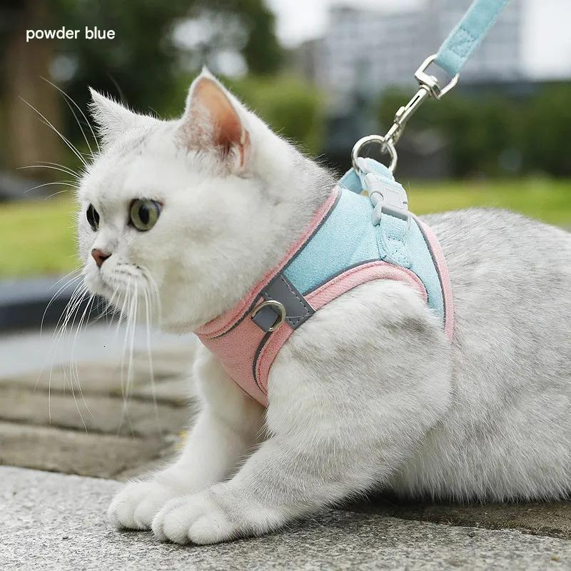 Comfort Fit Cat Harness and Leash Set - Escape Proof Vest with Reflective Trim