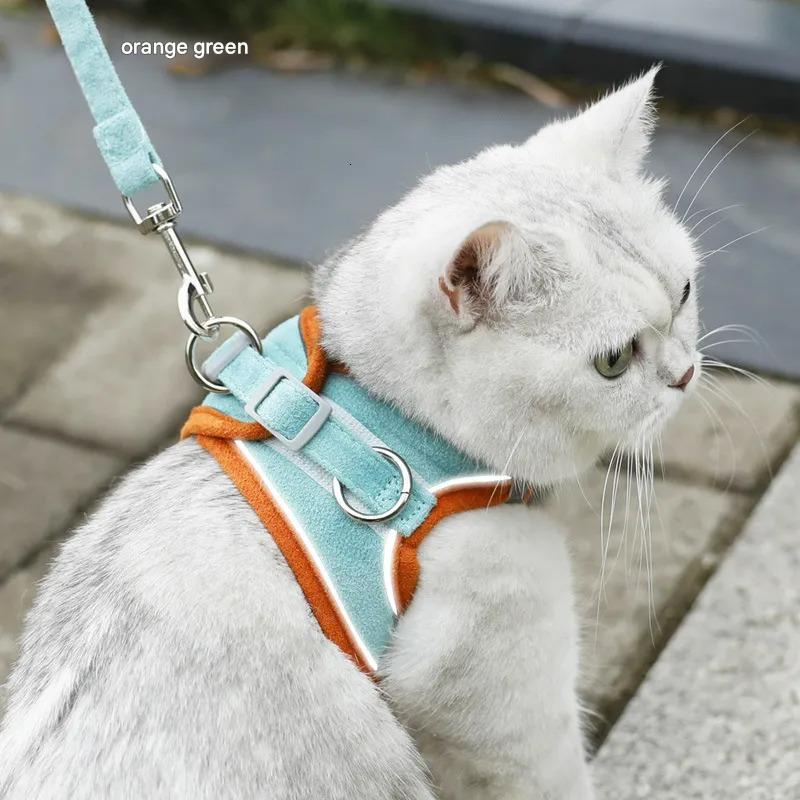 Comfort Fit Cat Harness and Leash Set - Escape Proof Vest with Reflective Trim