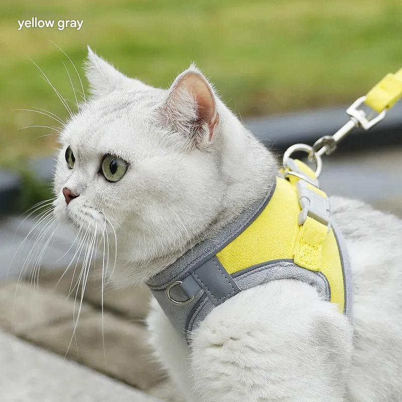 Comfort Fit Cat Harness and Leash Set - Escape Proof Vest with Reflective Trim