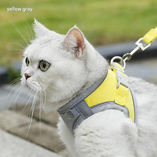 Comfort Fit Cat Harness and Leash Set - Escape Proof Vest with Reflective Trim