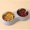 Load image into Gallery viewer, Modern Duo Pet Feeder - Stainless Steel & Non-Slip
